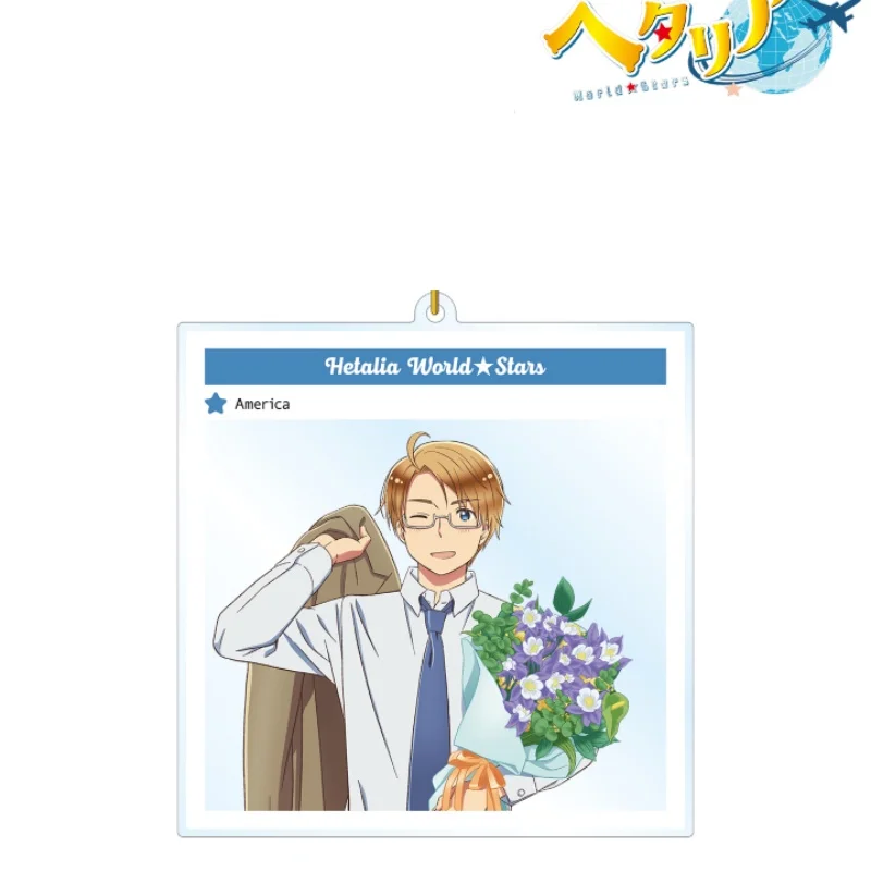 Hetalia: Axis Powers ANIME Youthful Vitality Sunshine Suit Style Acrylic Figure Keychain Bag Charms Backpack Pendant Friends