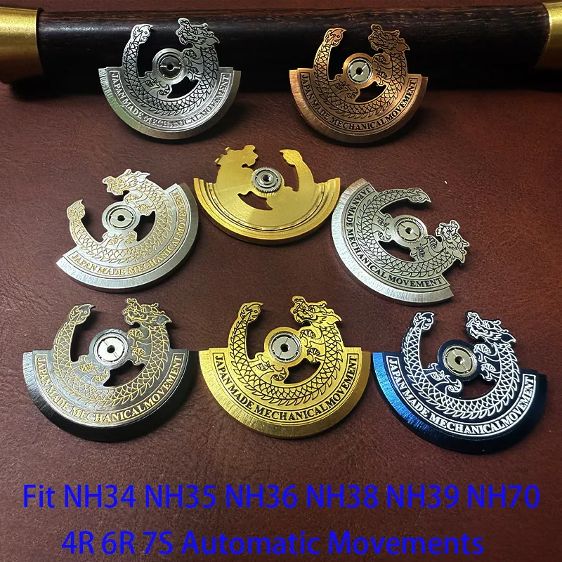 

NH35 NH36 China Dragon Movement Automatic Hammer Rotor Fit for NH34 NH38 NH39 4R 6R 7S Movement Automatic Rotor compatible Parts