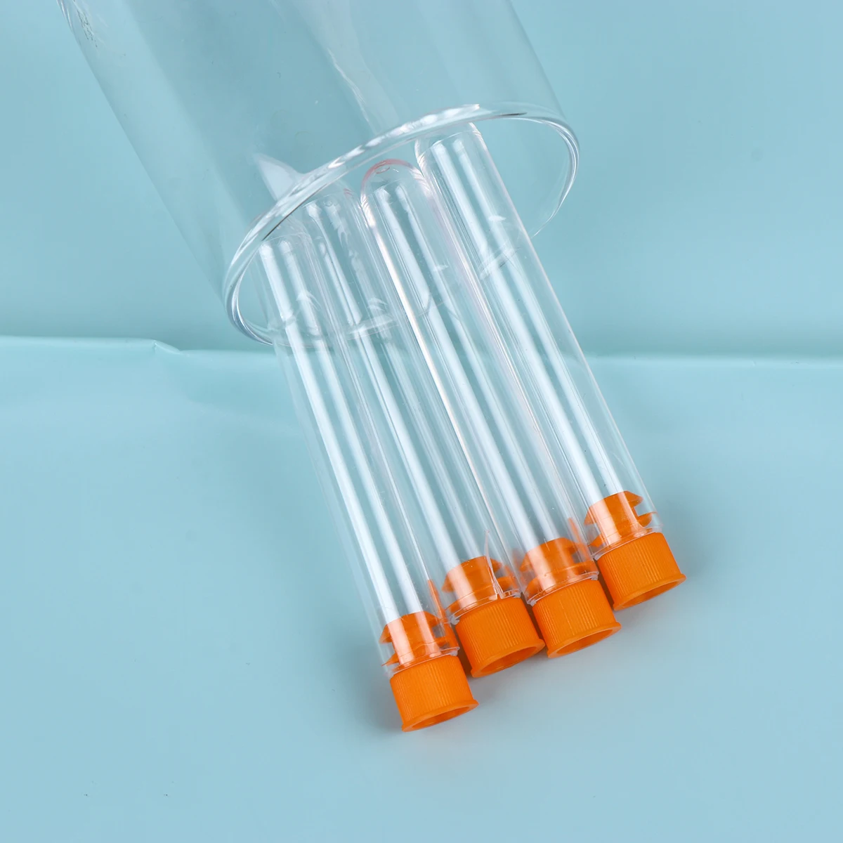 

100 Pcs Plastic Test Tube Tubes with Cap Lotion Bottle Plant Containers
