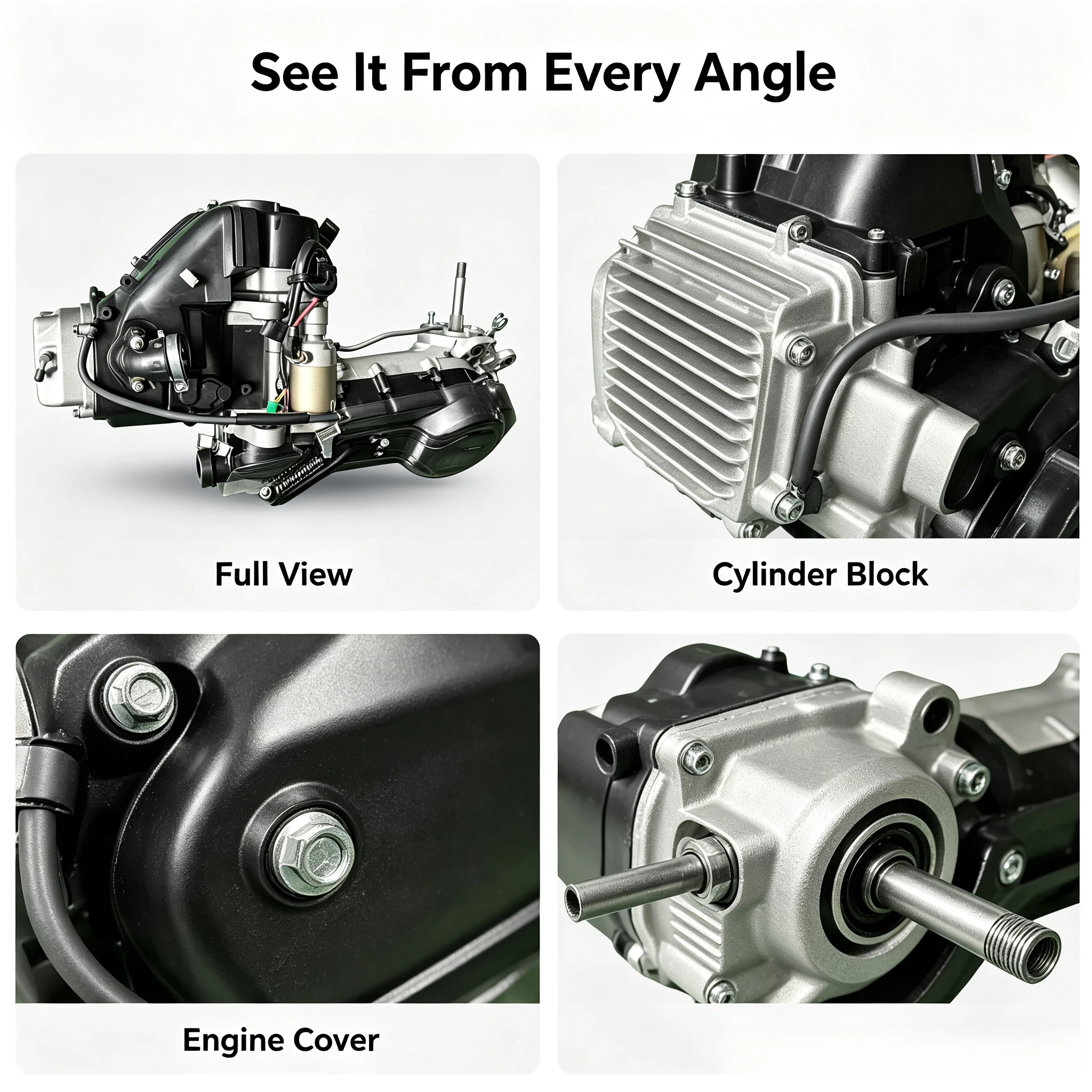 Pin scooter motorcycle GY6-163 engine assembly 200cc bore 62.5mm