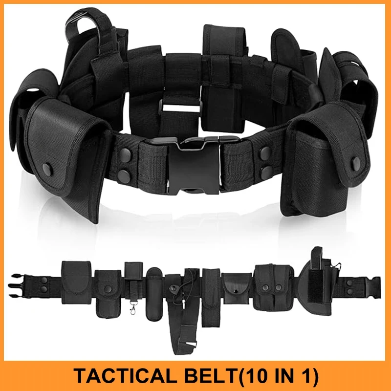 Tático Modular Equipment System, moldado Dever Belt Set, arma coldre, lanterna Pouch, Baton coldre, Colt 1911