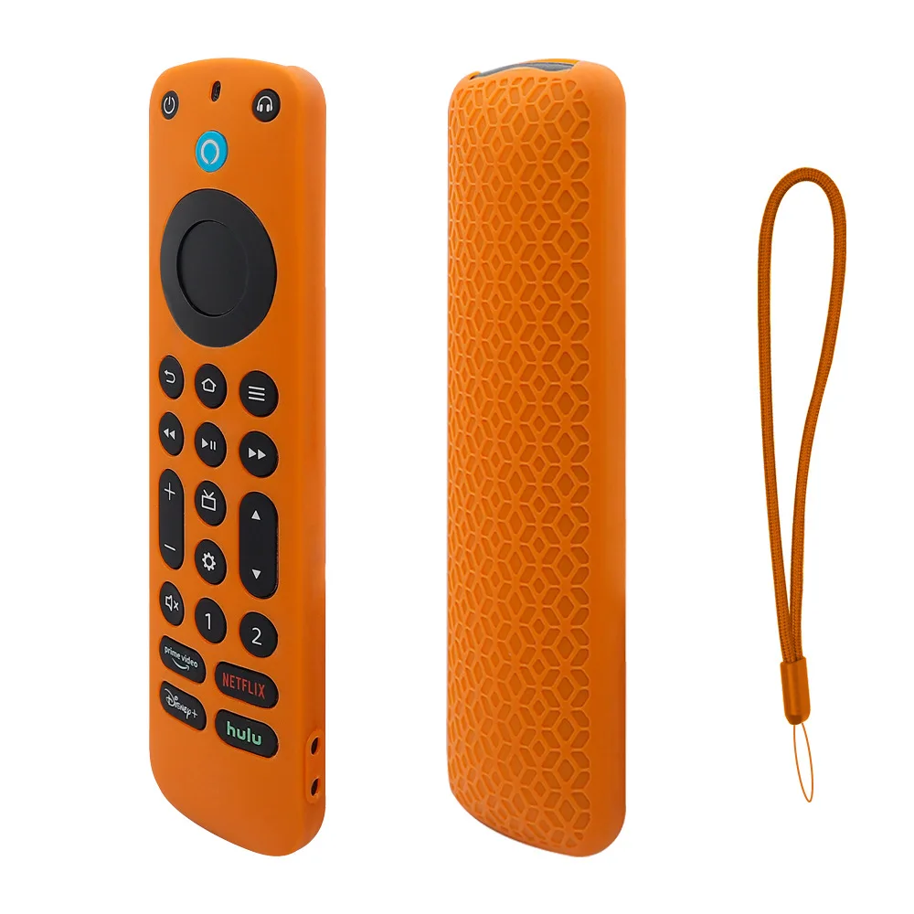 

Silicone Remote Control Cover Anti Lost Television Remote Control Case Replacement for 2022 Alexa Voice Remote Pro