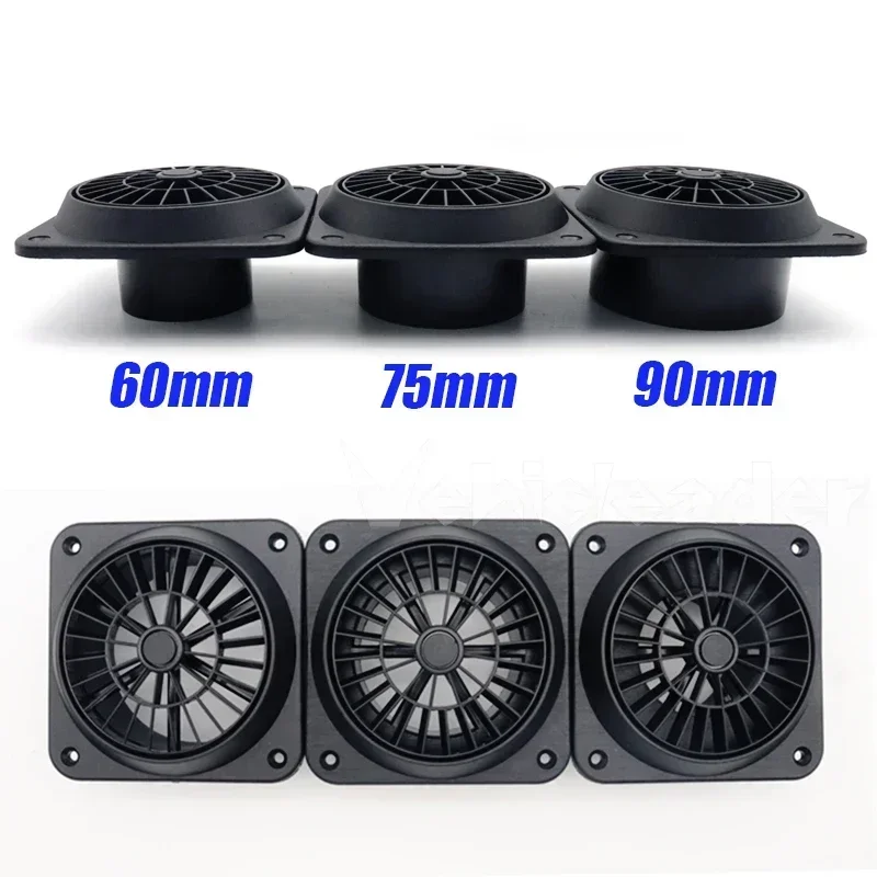 

60mm 75mm 90mm Car Diesel Heater Conditioner Duct Air Vent Outlet with Fan Black For Webasto Car Truck Camper VAN