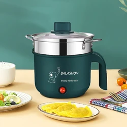 Multicooker eléctrico antiadherente, máquina de cocina multifunción, 1,8 l, Individual/doble capa, para el hogar y dormitorio