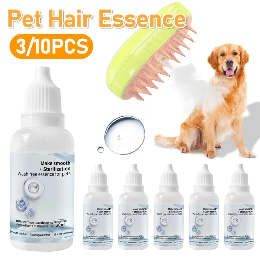 3-5pcs Cat Steam Brush Wash Free Essence Hair Serum Animal Grooming Essence Cat Dog Depilation for Cat Steamy Brush Pet Cleaning