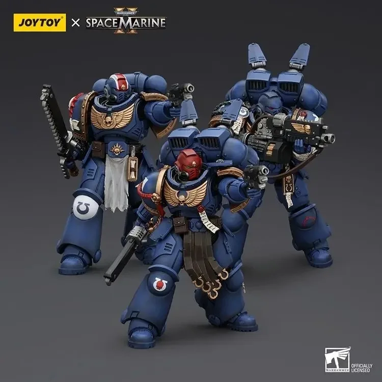 [IN STOCK] JOYTOY Warhammer 40K 1/18 Action Figures Uitramarines Lieutenant Titus  Sergeant Gadriel Brother Chairon Anime Model