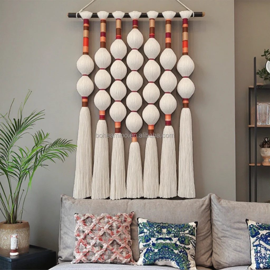 

Boho Macrame Handmade Sphericity Wall Hanging Art Wall Decorations Wall Decor for Home Luxury Living Room Wedding Party