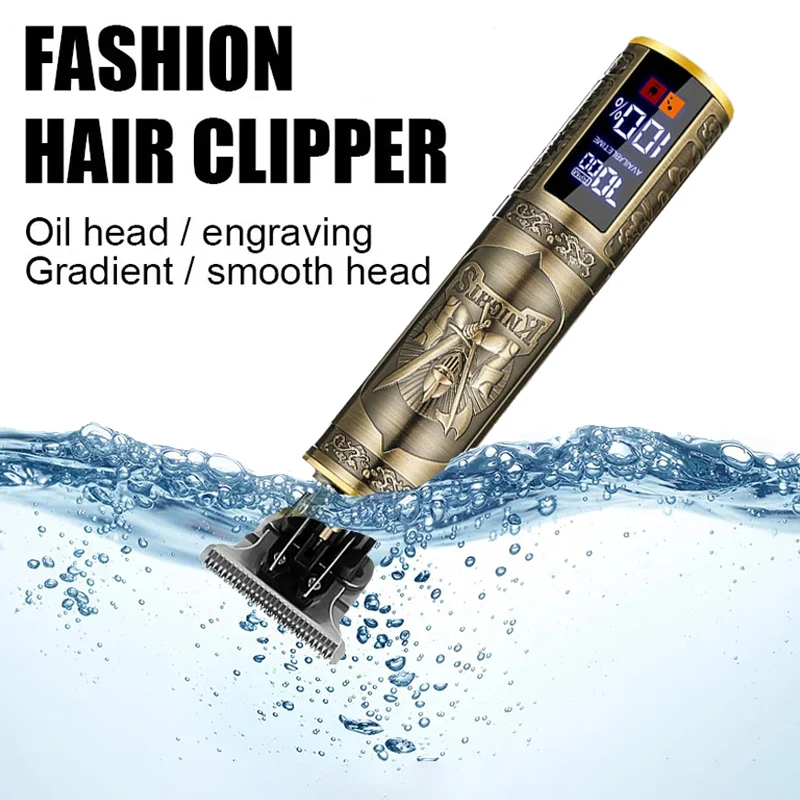 

T9 Cordless Vintage Hair Clipper Electric Portable USB Fast Charging Hair Trimmer Barber Shaver Hair Cutting Machine/Accessories