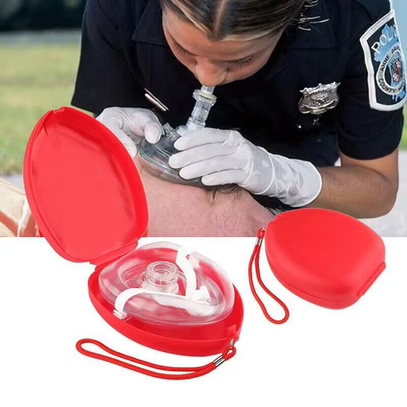 1Pc Artificial Respiration One-Way Breathing Valve Mask First Aid CPR Training Breathing Mask Protect Rescuers Mask Accessories