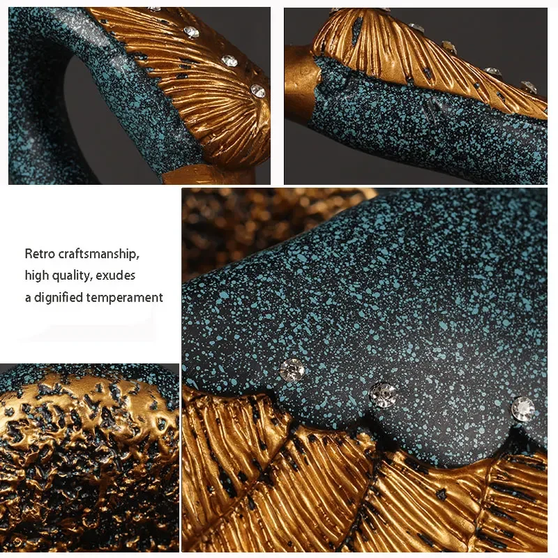 الأوروبي الإبداعية زخرفة الزفاف هدية تأثيث المنزل الديكور الحرف الفن الراتنج سوان الحيوان حامل النبيذ الرف