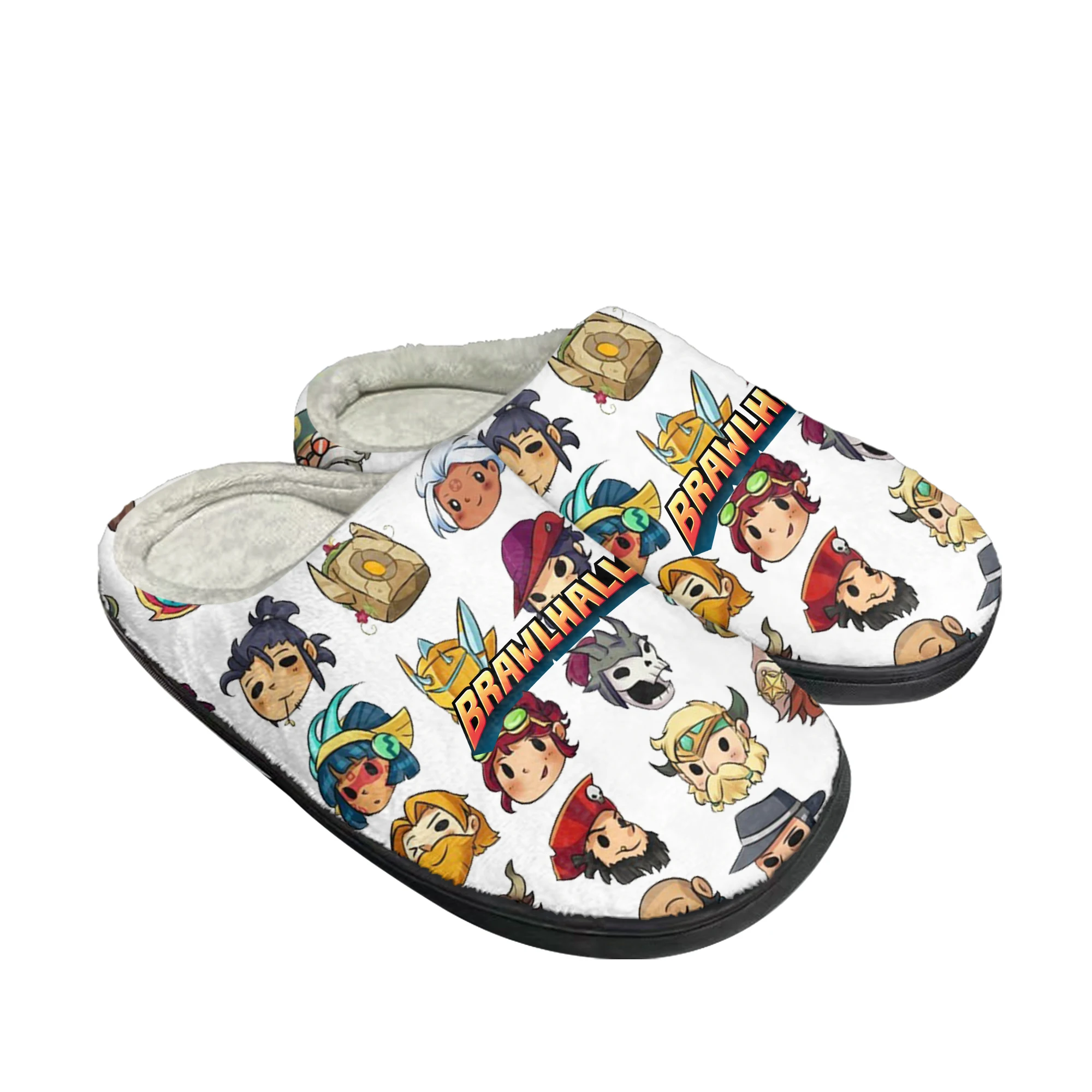 Brawlhalla Custom Home Cotton Slippers Cartoon Game Men Women Teenager Plush Bedroom Casual Keep Warm Shoes Tailor Made Slipper