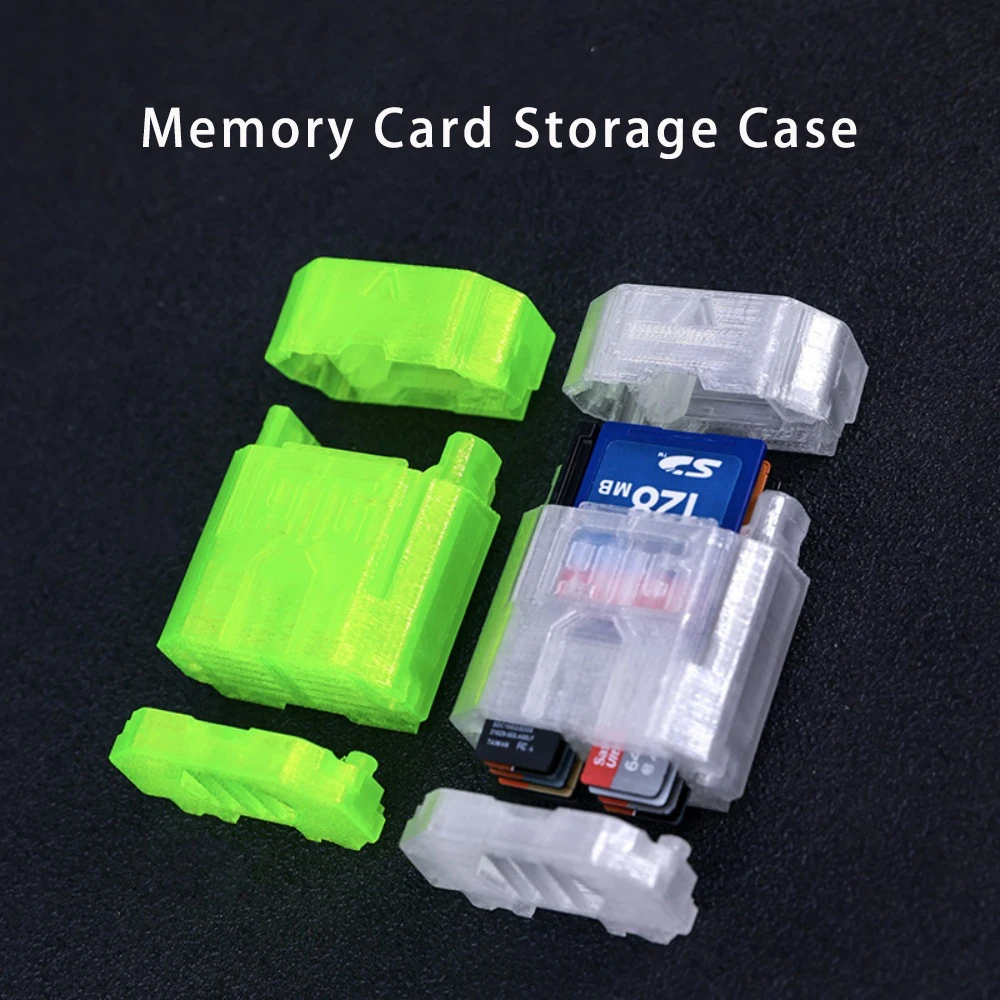 

High Capacity Shock-absorbing Holder Slots SD for CFexpress Card Micro SD TF Card Case Durable 3D Printing Memory Card Box