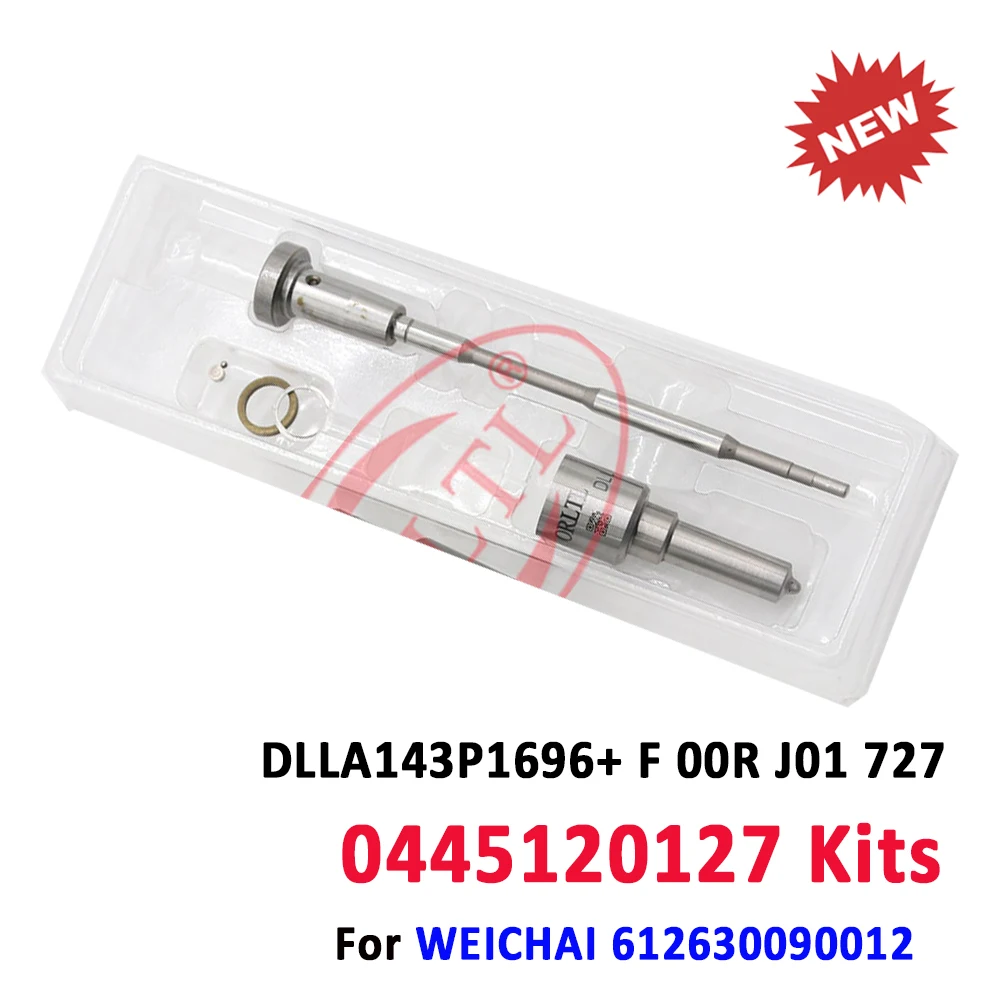 ORLTL 0445120127 0986AD1004 Diesel Injector Nozzle DLLA143P1696 Sprayer 0433172039 Valve F00RJ01727 Kit For WEICHAI 612630090012