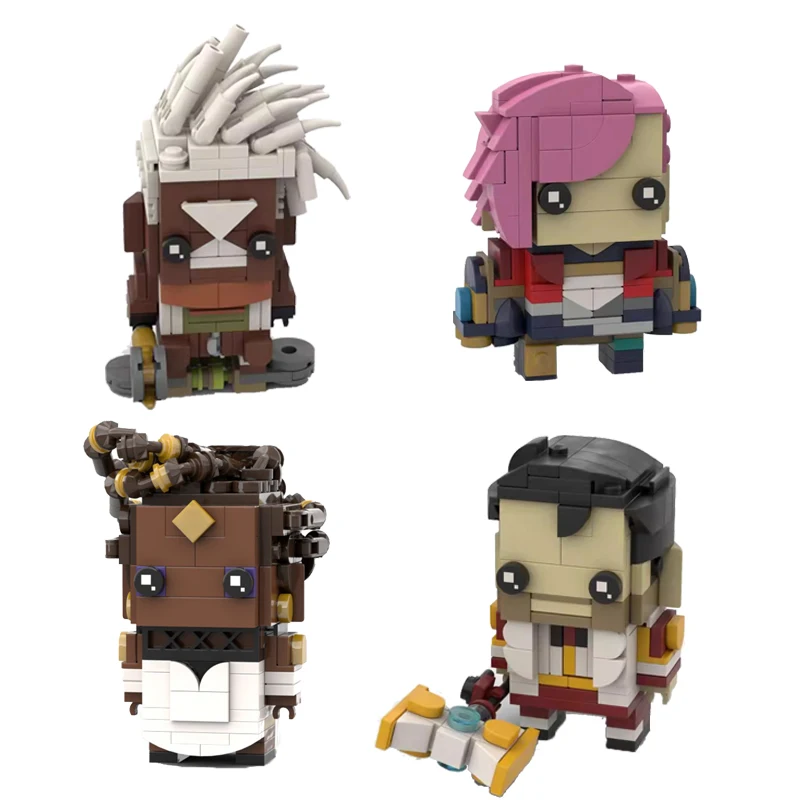 ゲームシリーズ二都市の戦いビルディングブロック MOC ランナウェイガールジンクスシスター V スクエアヘッドフィギュア組立模型玩具ギフト