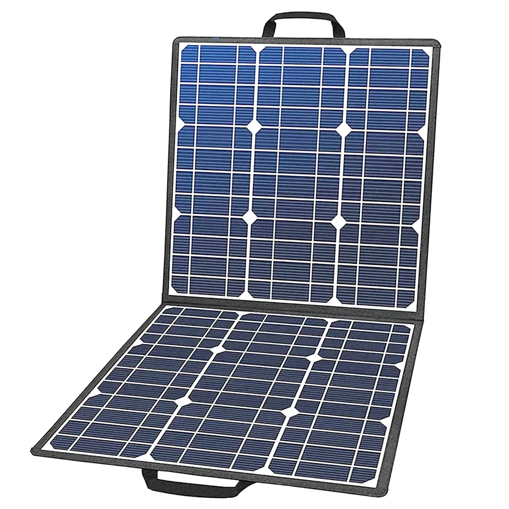 Flashfish SP18V100W Portable Solar Panel, Portable Solar Charger with DC Outputs, 2 USB Outputs