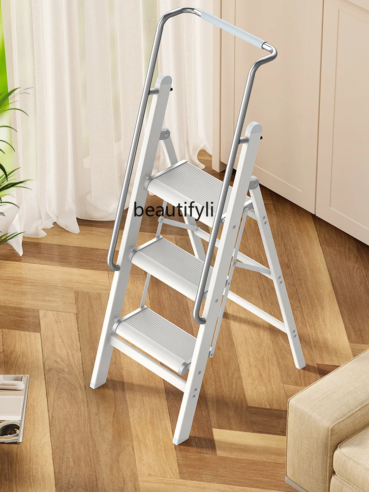 Folding Thickening Aluminum Alloy Lightweight Trestle Ladder Multi-Function Lifting Telescopic Step Stool Ladder