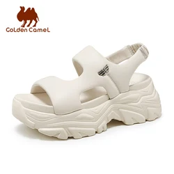 GOLDEN CAMEL Women's Summer Sandals 2023 Thick-soled Beach Sandal Ladies Shoes for Women Slippers Outerwear Fashion Heightening