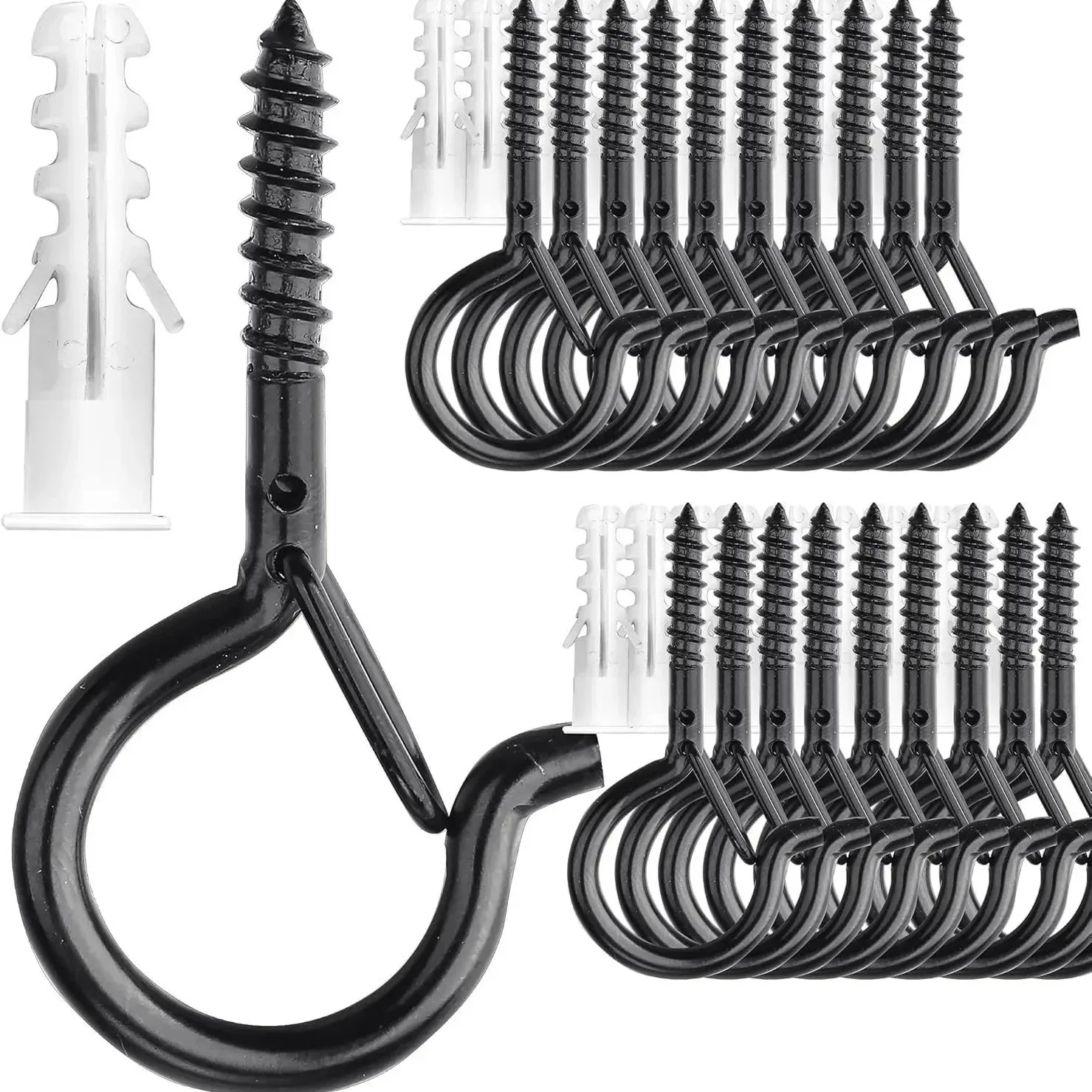 q-shaped hook plant hanging hook screw anti-falling hanging bolt with safety design, question mark hook