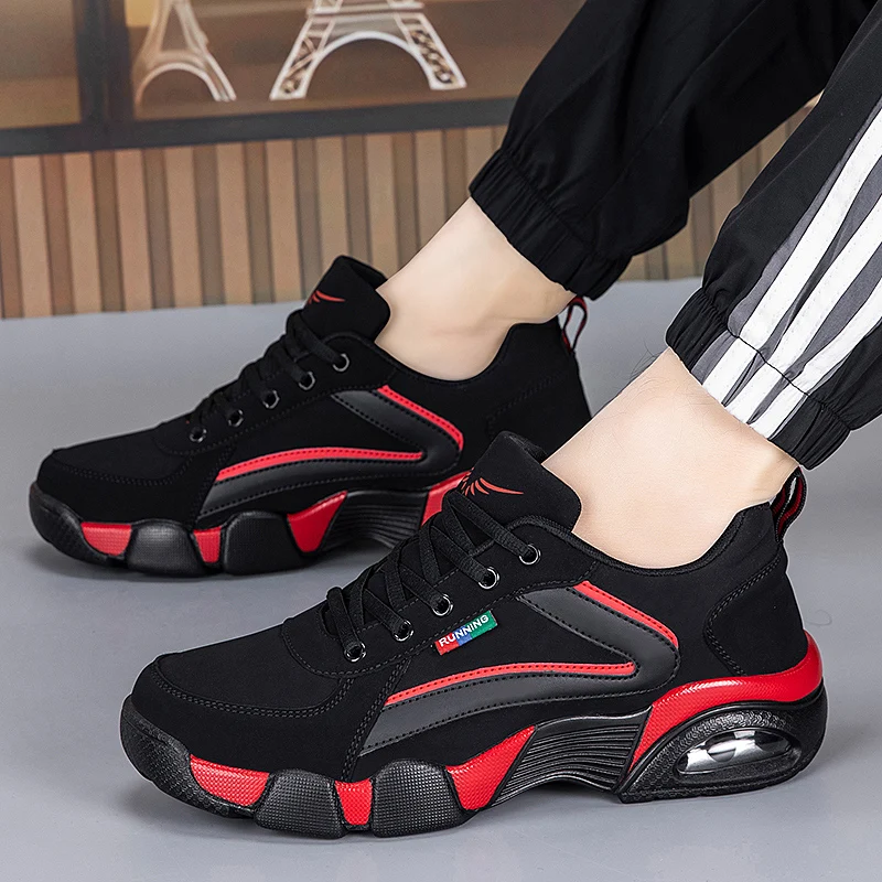 

Мужские кроссовки для бега, удобные, для активного отдыха, с амортизацией, повседневные, новинка 2026 года, на шнуровке, модные, для тенниса и волейбола, мужские, размеры 39-46