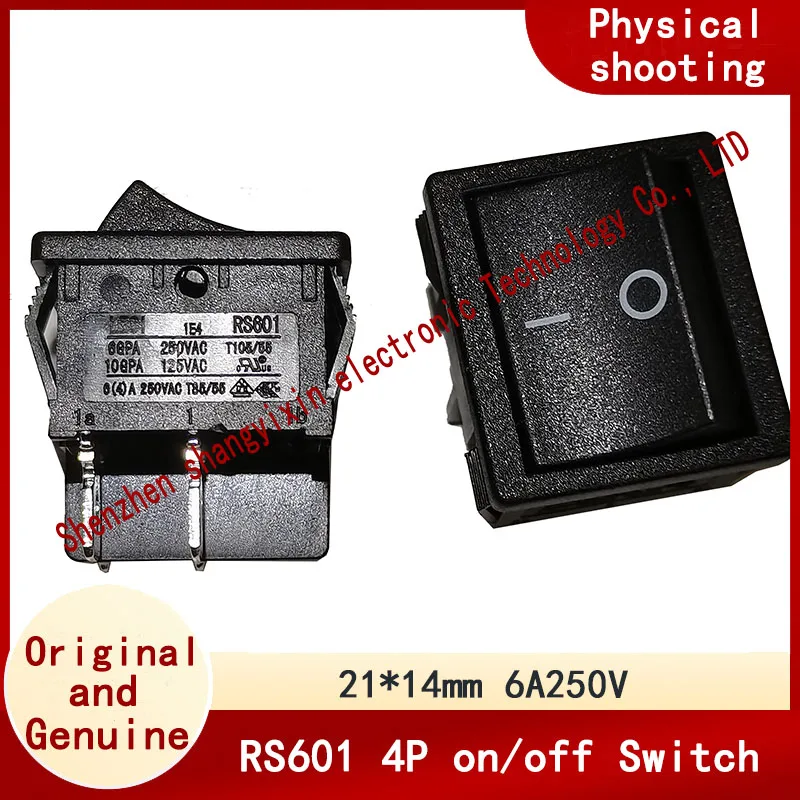 Original authentic RS601 2-speed 4-pin boat switch 21*24mm warping switch 6A250V power switch KC UL certification