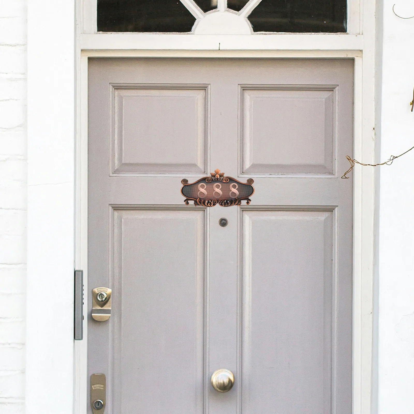 Vintage Finish Blank Door Number Sign European Design Door Plaque for Outdoor Wall Mounted Installation Residential