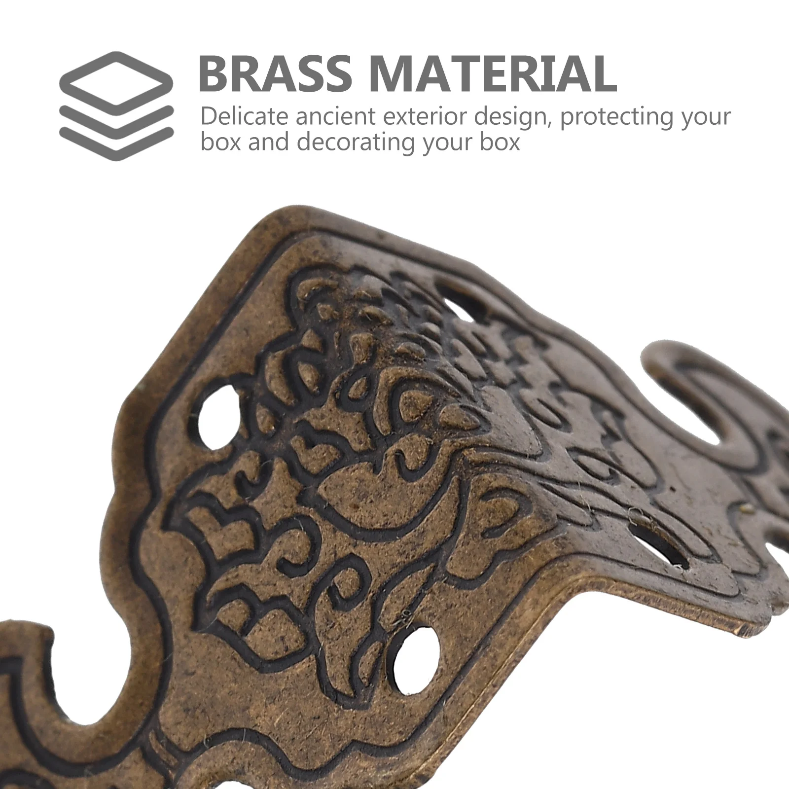 

10pcs Metal Corner Protectors Vintage Wood Box Wrap Guard For Jewelry Case Cabinet Repair Brass Style Furniture Accessories