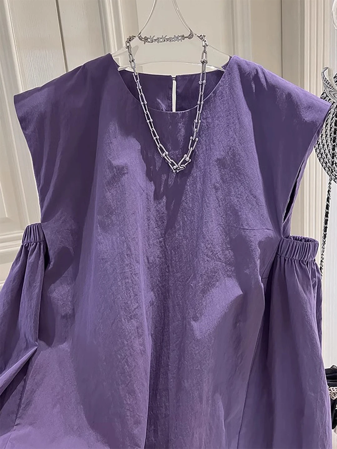 Retro Luźny Krój Damski Letni Top w Stylu Sensation Sensation, Mała Lalka, Efekt Wyszczuplający, Casualowy, Stylowy