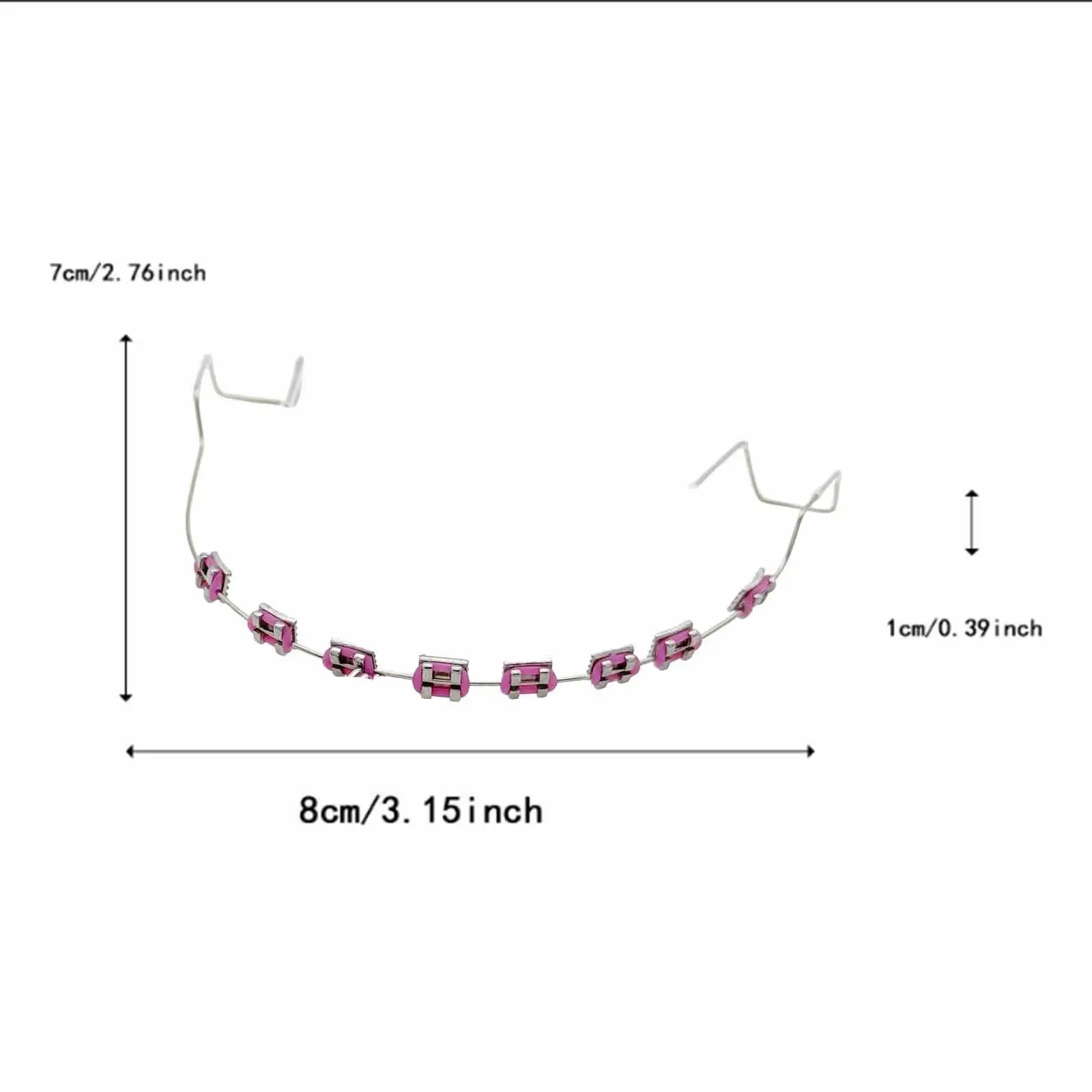 다채로운 유행 교정기 구강 교정기 패션 금속 와이어 임시 치아 교정기 보관 상자가있는 컬러 지시점