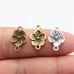 WYSIWYG 20pcs 17x11mm 3 Colors Trendy Flower Connector Charms For Jewelry Making DIY Jewelry Findings