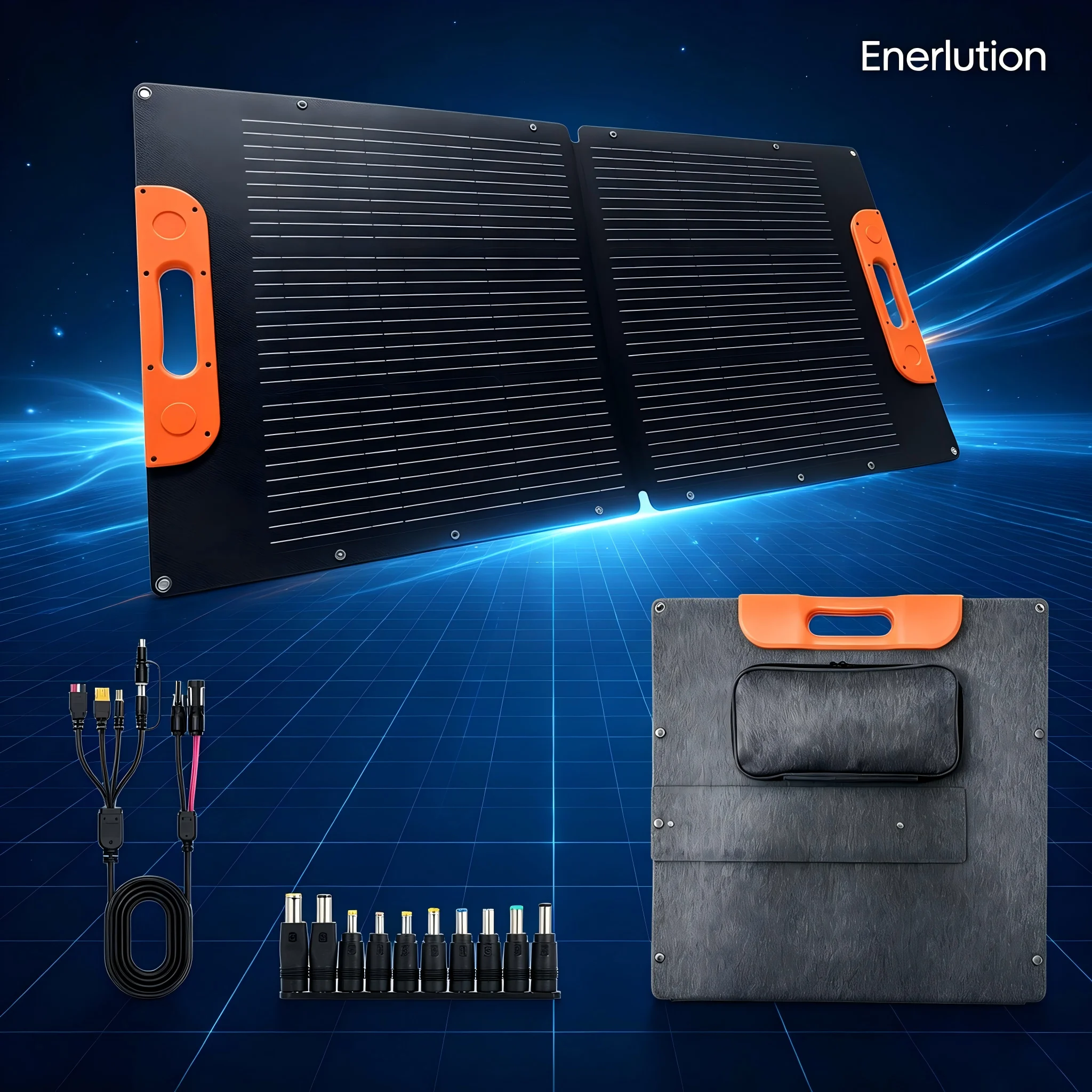 Dustproof Foldable Solar Panels 300W High Conversion Rate Weak Light Power Easy Storage for Emergency Backyard Field Work