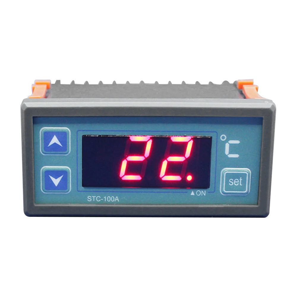 STC-100A AC 220V LED Digital Thermostat Temperature Controller Thermoregulator Heating Cooling for Incubator with 2M NTC Sensor