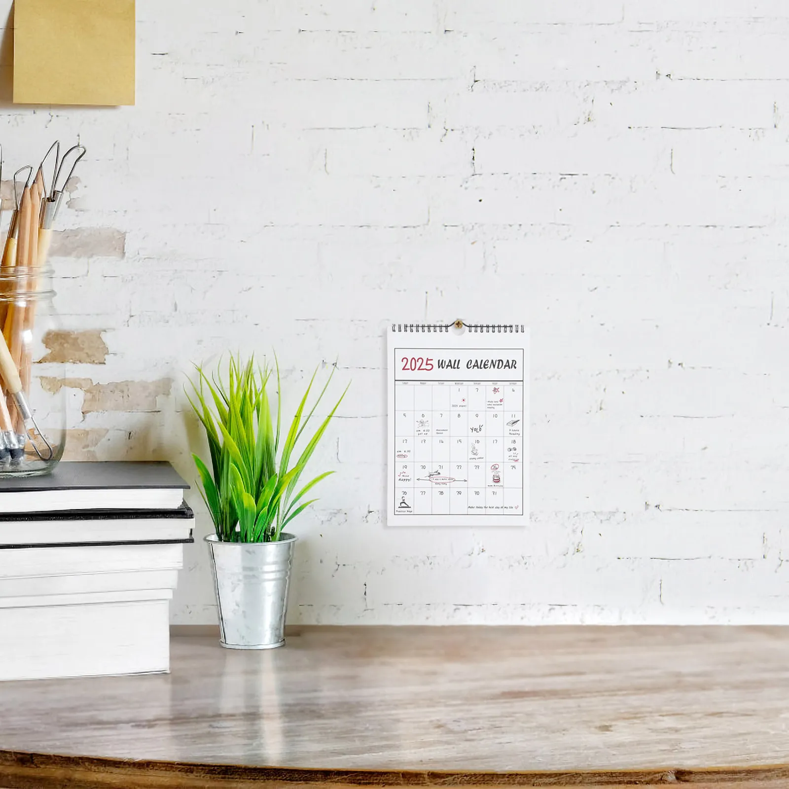 

Настенный календарь-планировщик на 2024-2025 годы, большой, ежемесячный, декоративный, бумажный, для офиса, дома, школы, семьи, с четкой печатью