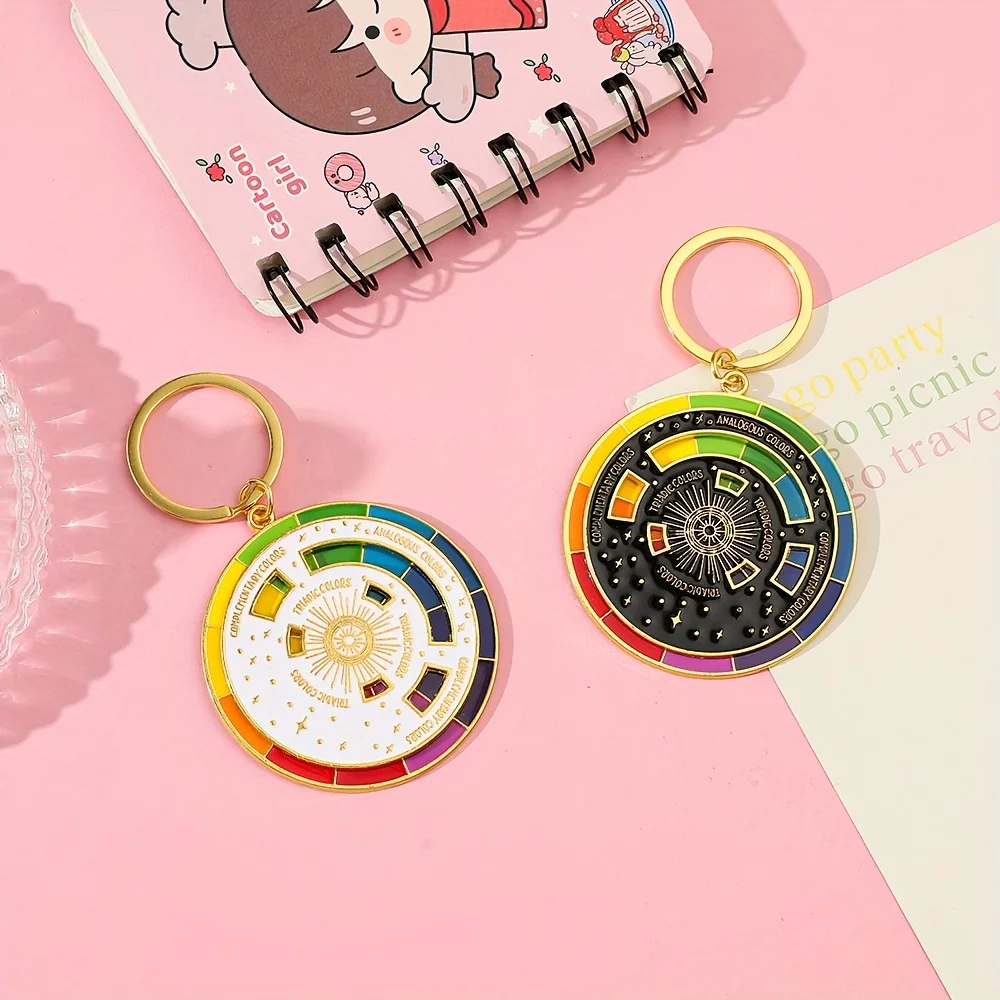 Colorful Star Track Outer Ring Key Decorations 1/2 Pack Cute Fashion Small Embellishments For Daily Key Accessories