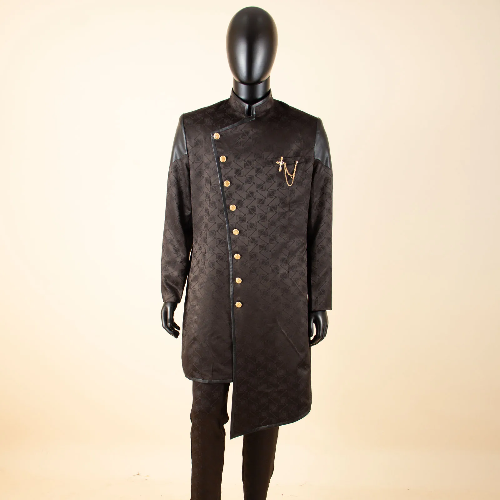 African Suit for Men Traditional Wedding Bazin Riche Attire Custom Business Attire Fashion Jacket Coat Pants Set Party  2416080
