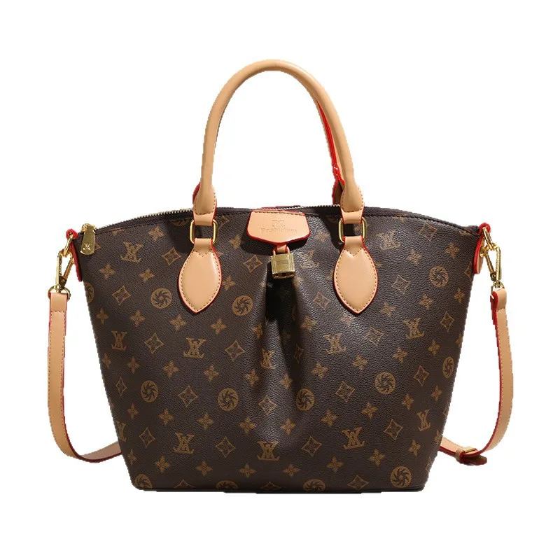 حقيبة حمل مونوغرام ممتازة لعام 2026 مع قفل للإغلاق، ومقبض علوي فاخر وحقيبة كتف للنساء، ومحفظة مصممة خالدة #5