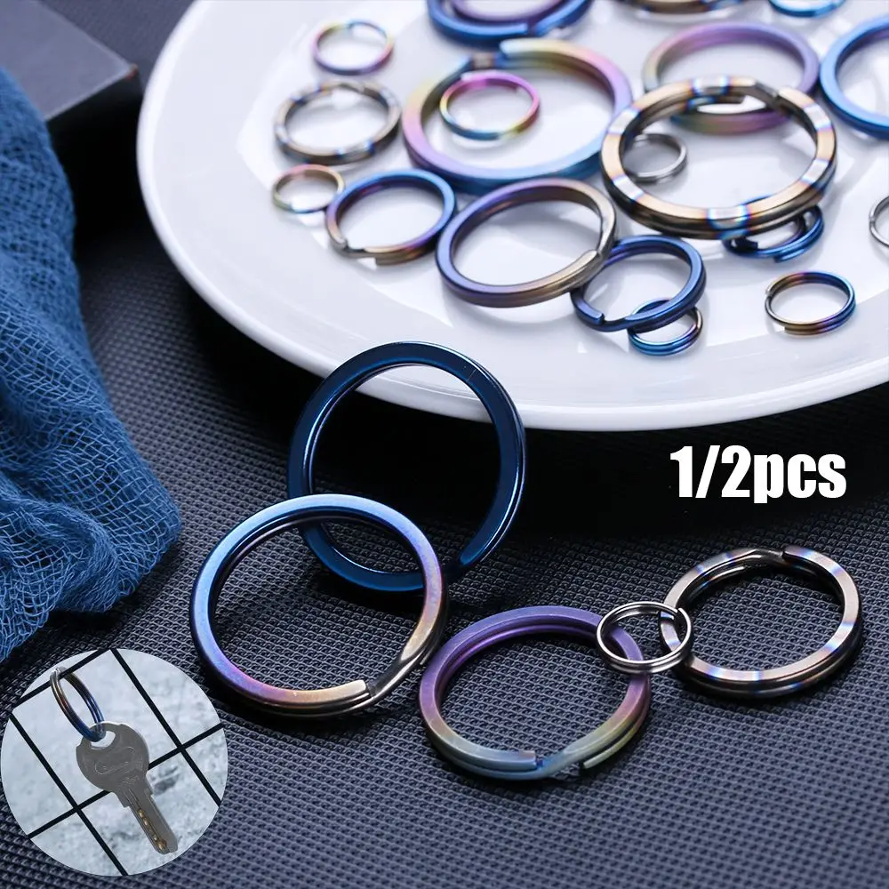 10~32mm Titanium Alloy Key Ring EDC Outdoor Small Tool Blue Key Ring Accessories