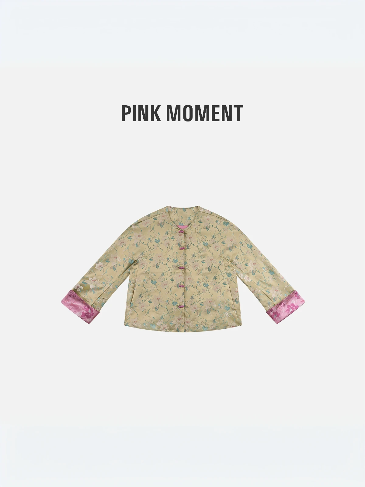 

Новая весенняя женская куртка в китайском стиле с вышивкой, контрастным дизайном и вставками, в национальном стиле, цвет розовый, стандартный крой, длинный рукав.