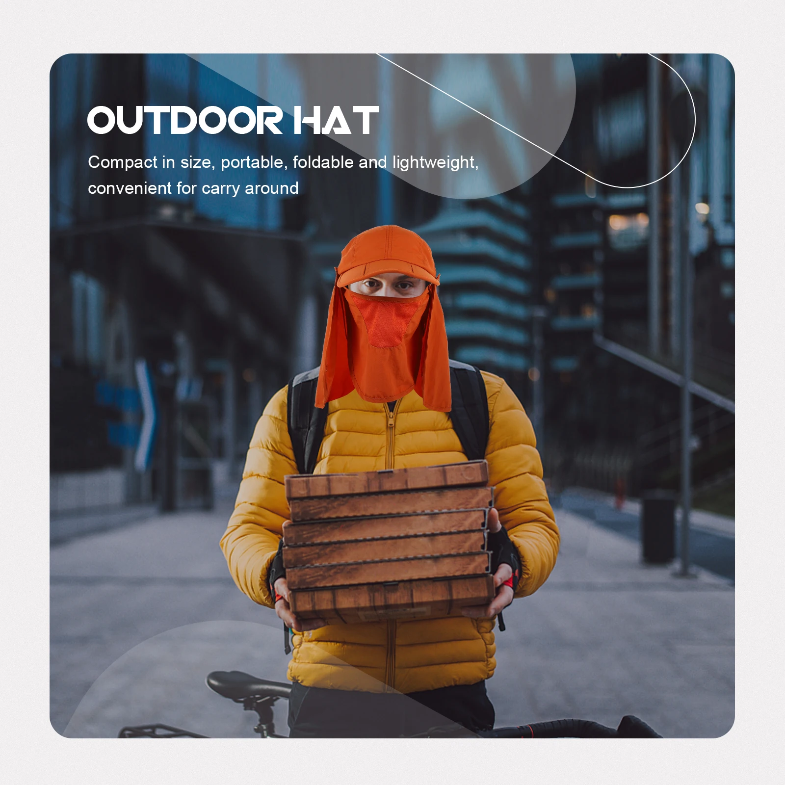

Sun Visor Hat with Neck Flap Reflective Folding Outdoor Breathable Hiking UV Resistant The Hats Sunshade Miss