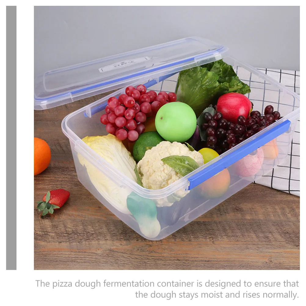 2 قطعة صندوق عجين قابل لإعادة الاستخدام حاوية بلاستيكية محكمة الغلق لتخزين عجين البيتزا المحمولة متعددة الوظائف #1