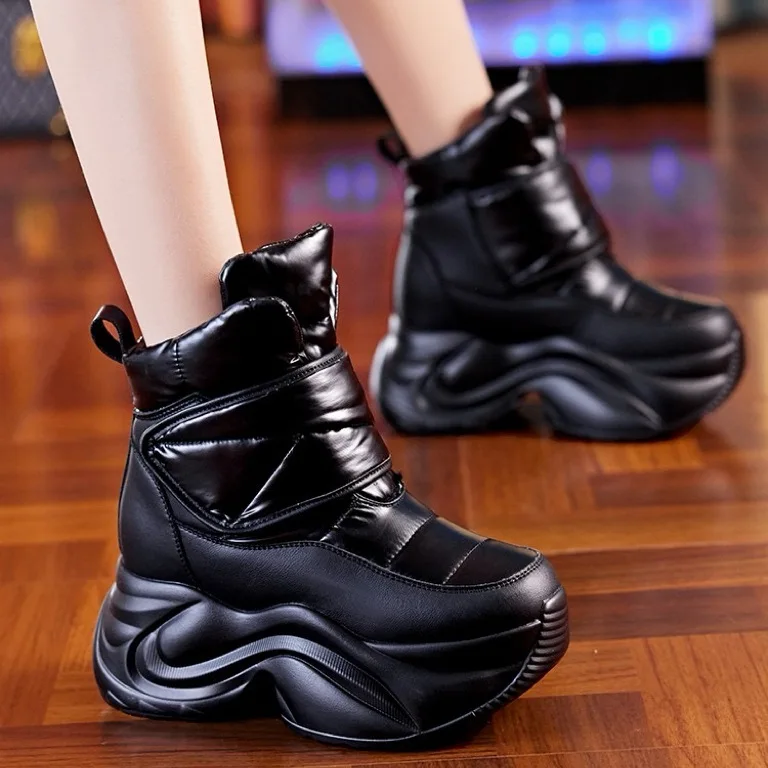 Short Snow Boots Women Winter New Fleece-lined All Match Thicken Warm Women Shoes Thick Sole Cotton-padded Chunky Shoes