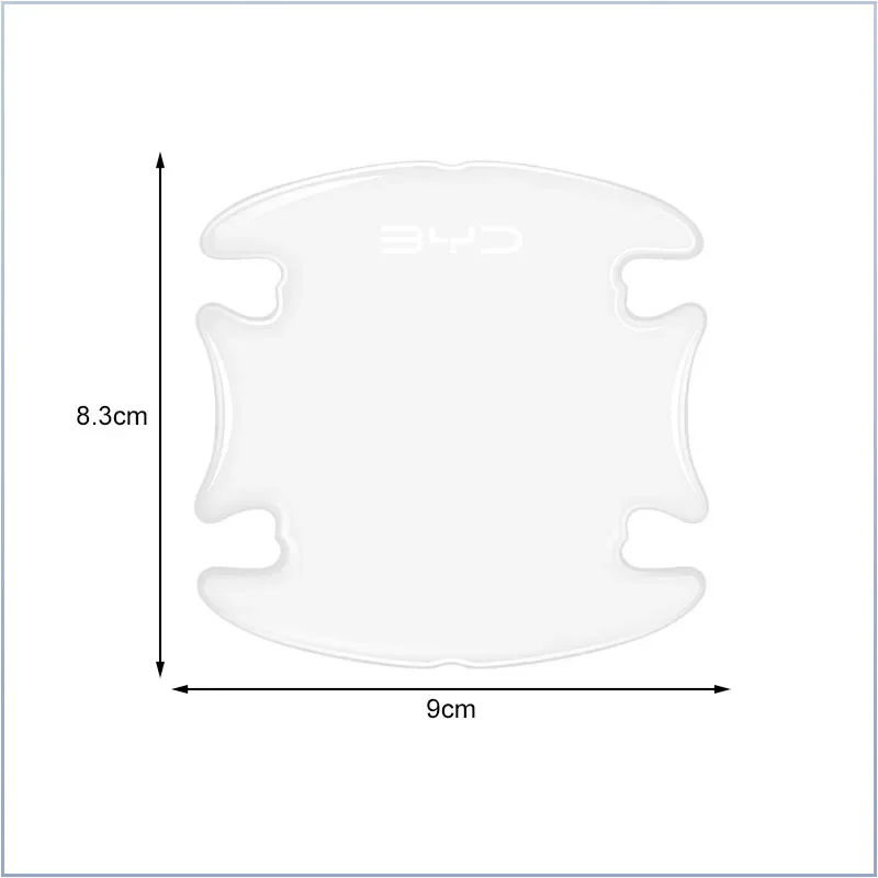 4pcs Anti Scratches Sticker Protector Film Transparent Car Door Handle for BYD Tang F3 E6 Atto Yuan Plus Song Max G3 Valve Stems