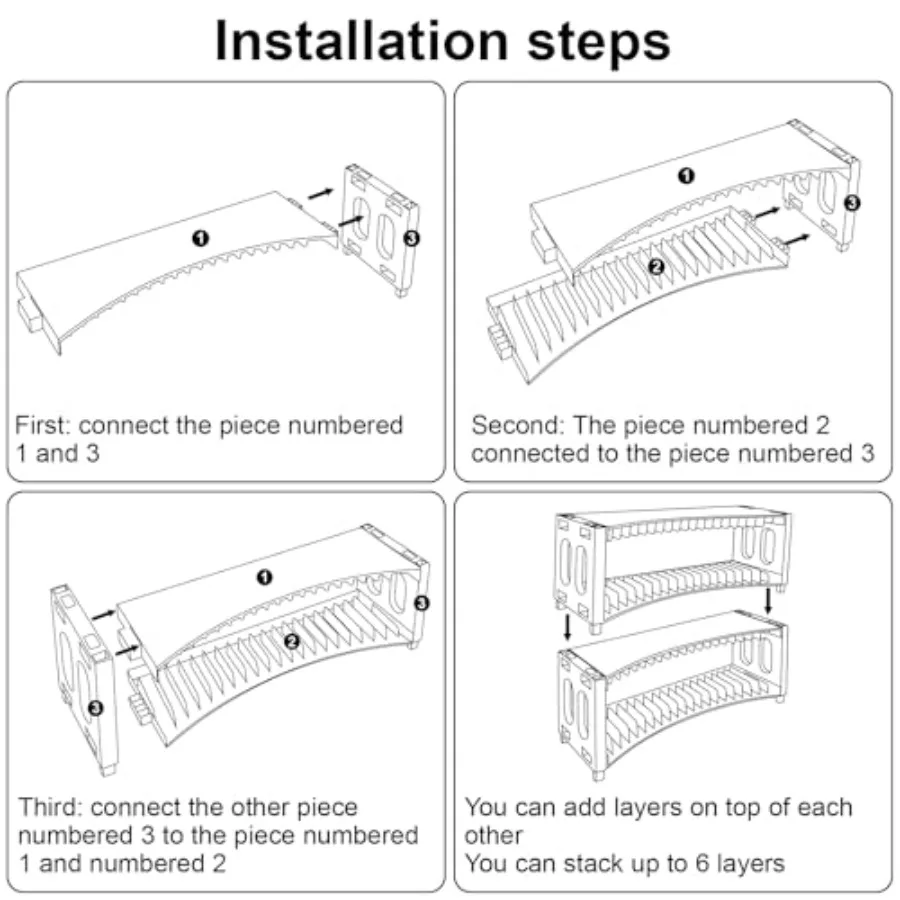 Rack de armazenamento de DVD empilhável com material ABS 2 pacotes de organizador de DVD para escritório doméstico e teatro comporta até 40 capas finas de joias de DVD