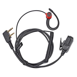 G Shape Headset, Soft Earpiece 2-pin Walkie Talkie Earphone for BaoFeng UV-5R BF-888s Kenwood Retevis Two Way Radio Headsets