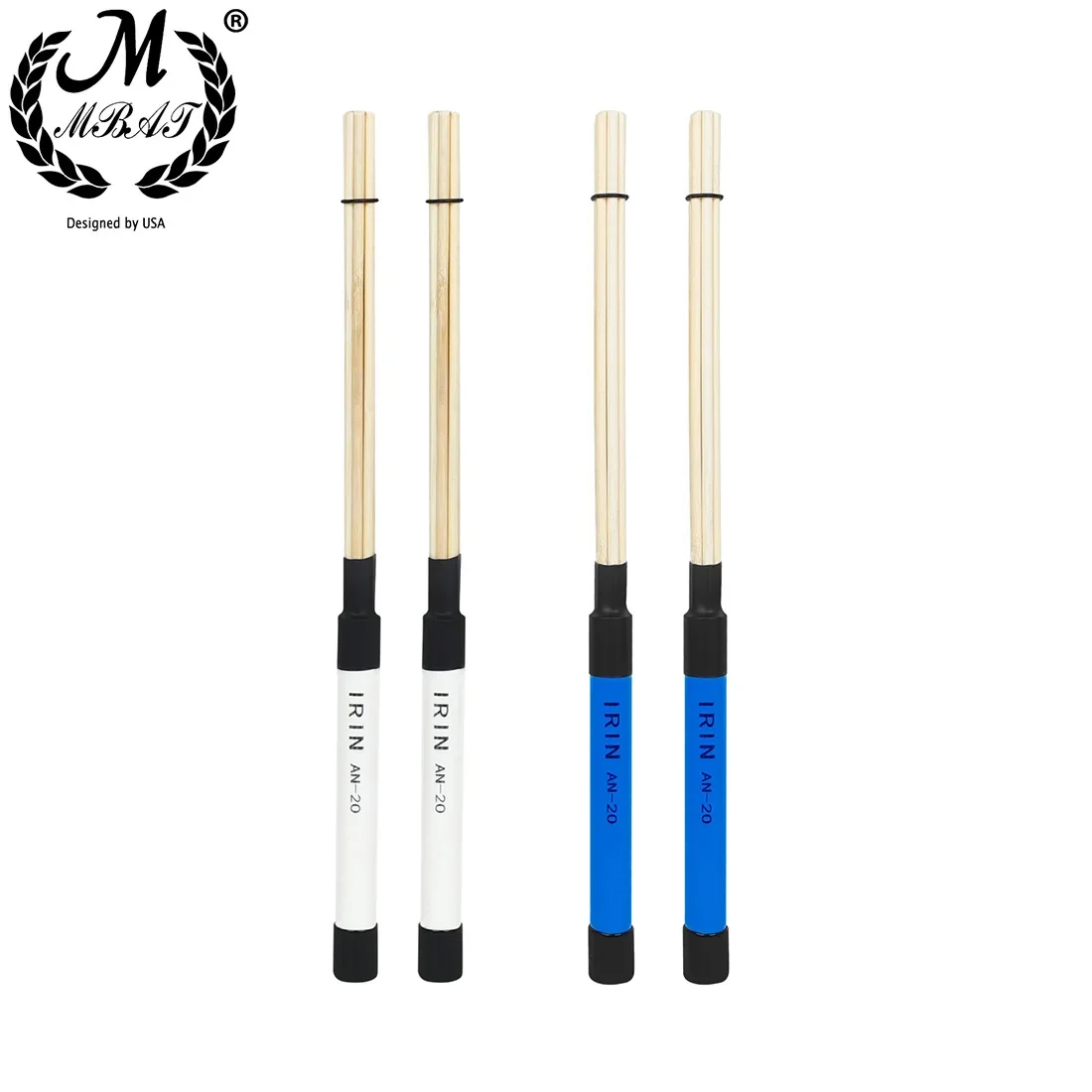 M MBAT 1 Pair Bamboo Drumsticks Multi-Rod Bundle Bamboo Jazz Drum Sticks Brushes Rod Drumsticks  Percussion Parts Accessories