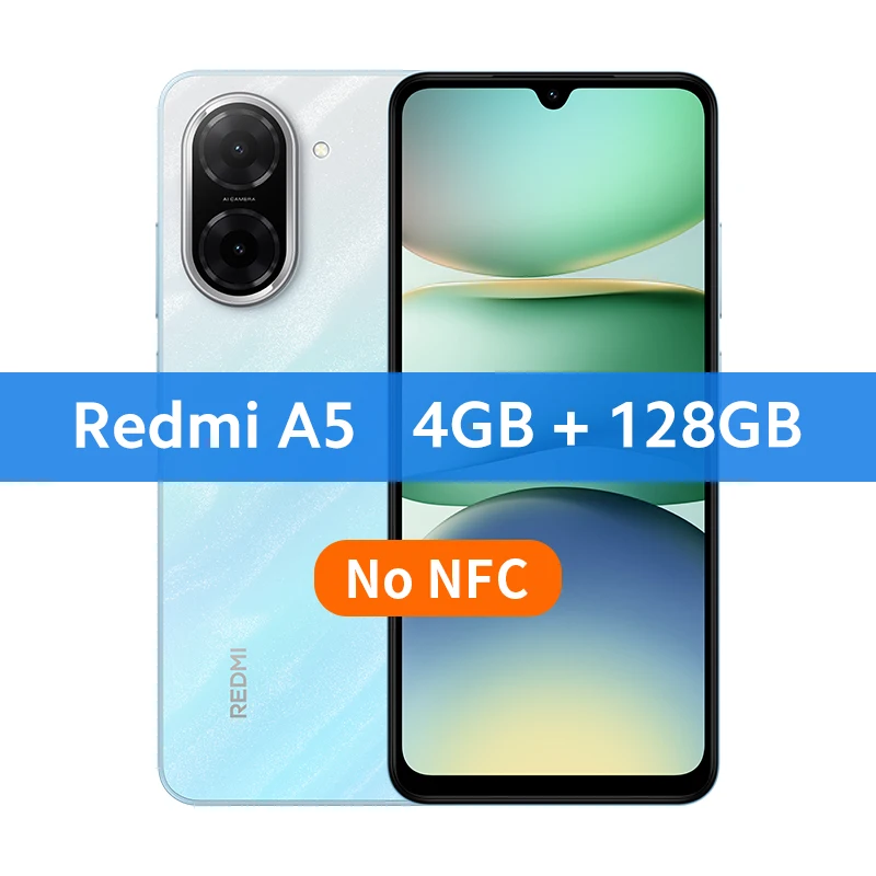 Xiaomi Redmi A5 Global Version Smartphone 6.88" Large Screen 32MP AI Dual Camera UNISOC T7250 Processor 15W Fast Charging