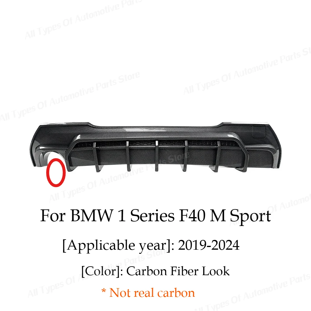 Voor BMW 1 Serie F40 118i 120i 128ti 2019-2024 M Sport Achterbumper Diffuser Lip Refit Lagere splitter Plaat Auto-onderdelen Body Kit