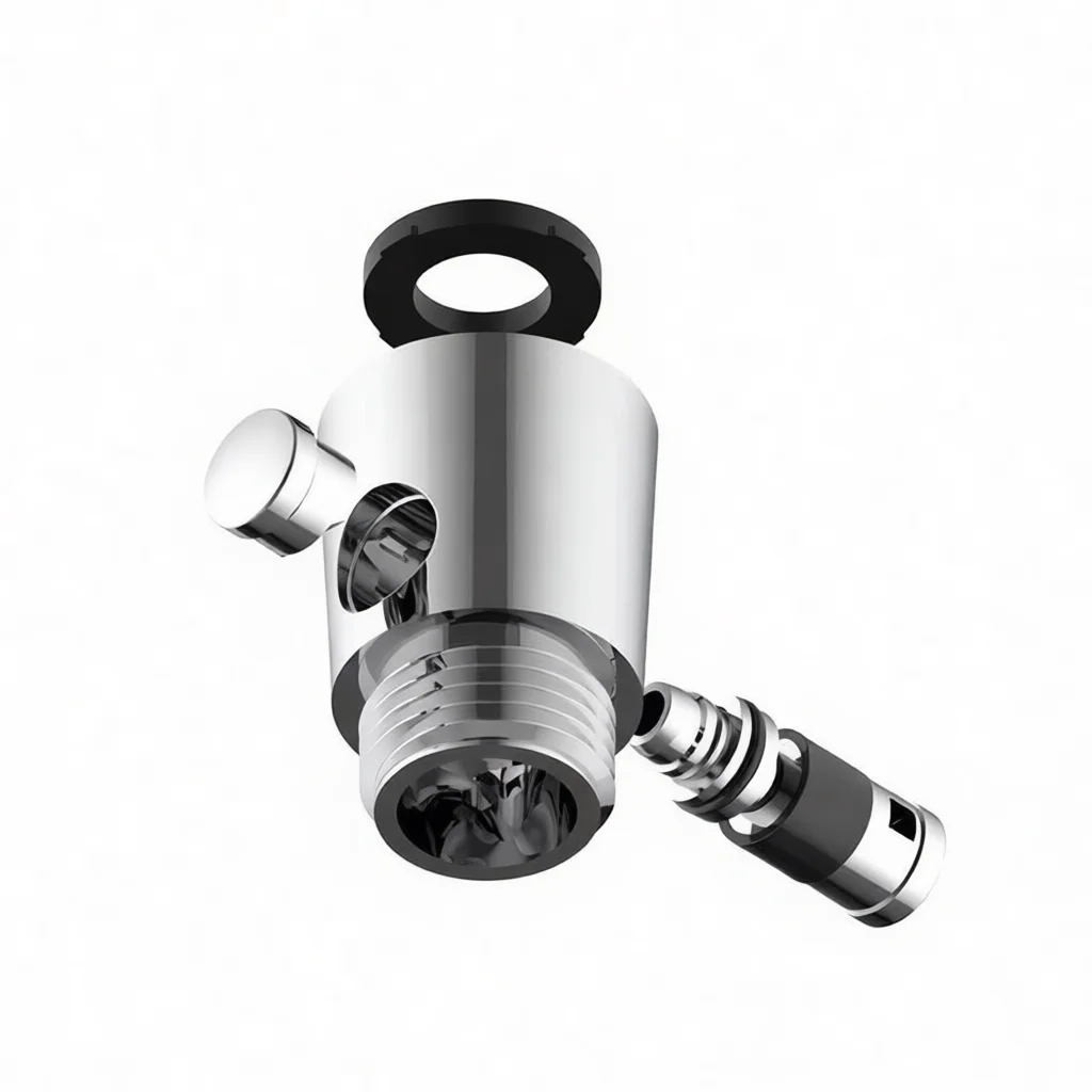 Shower Head Flow Control Valve Bathroom Faucet Quick Stop Button Adjustable Pressure Switch Portable Plastic Water Saver Fitting