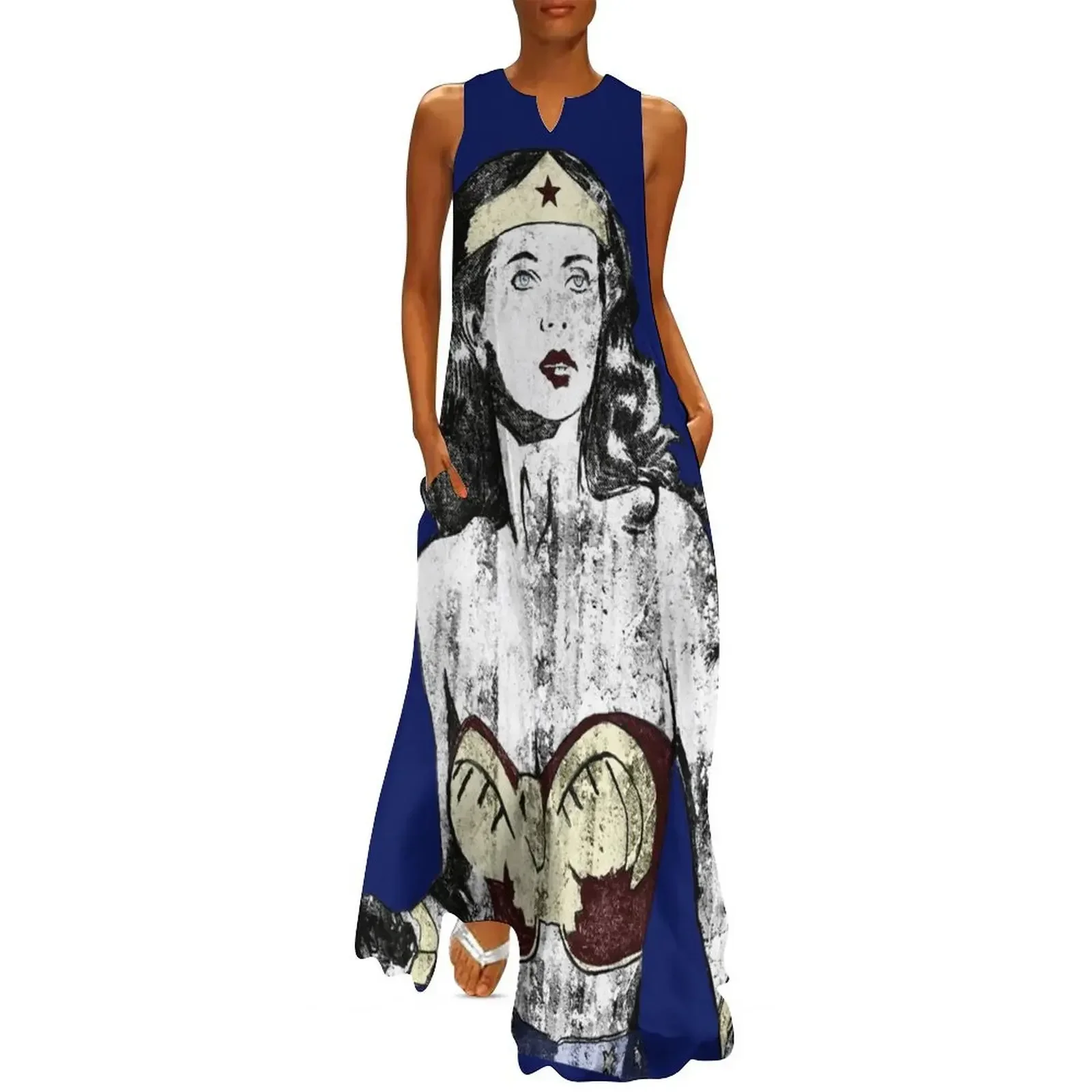 

Lynda Carter Wonderwoman Long Dress women's summer jumpsuit Long dress woman women's summer dresses 2025 Dress
