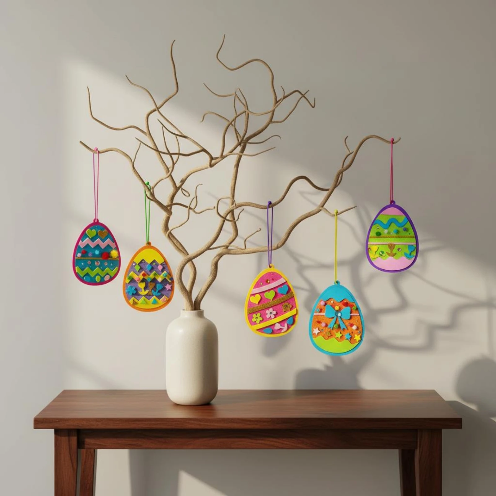 Foam Easter Oval Craft Kit Easy to Decorate Easter Oval Decorating Kit Colorful Creative Fun for Children