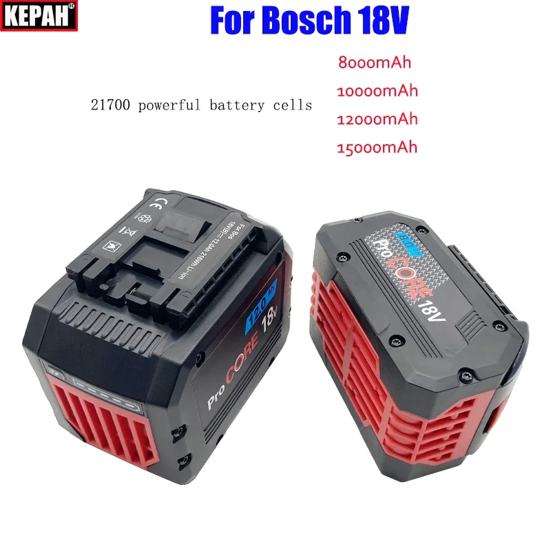 

8Ah 10Ah 12Ah 15Ah ProCORE replacement battery, for Bosch 18V cordless tools BAT609 BAT618 GBA18V 21700 high power 5C power cell